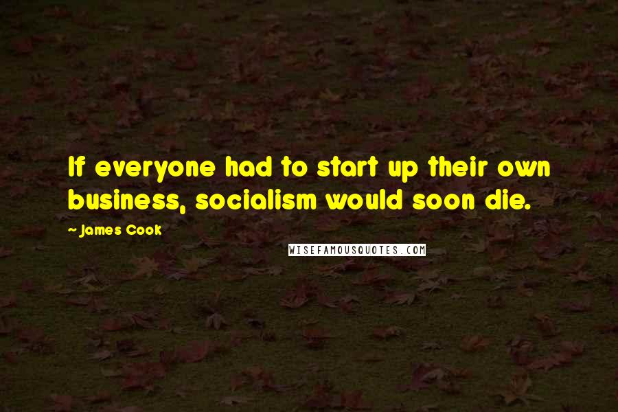 James Cook Quotes: If everyone had to start up their own business, socialism would soon die.