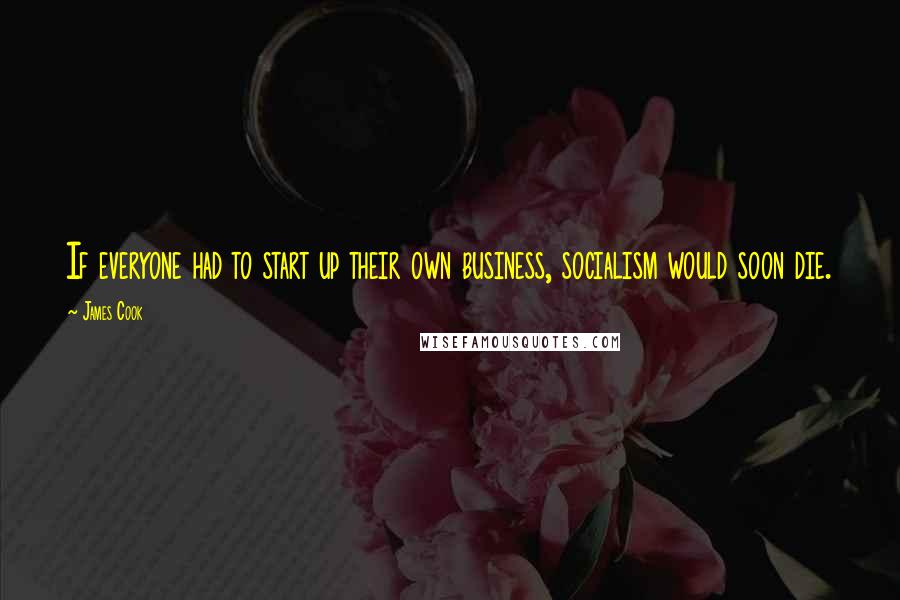 James Cook Quotes: If everyone had to start up their own business, socialism would soon die.