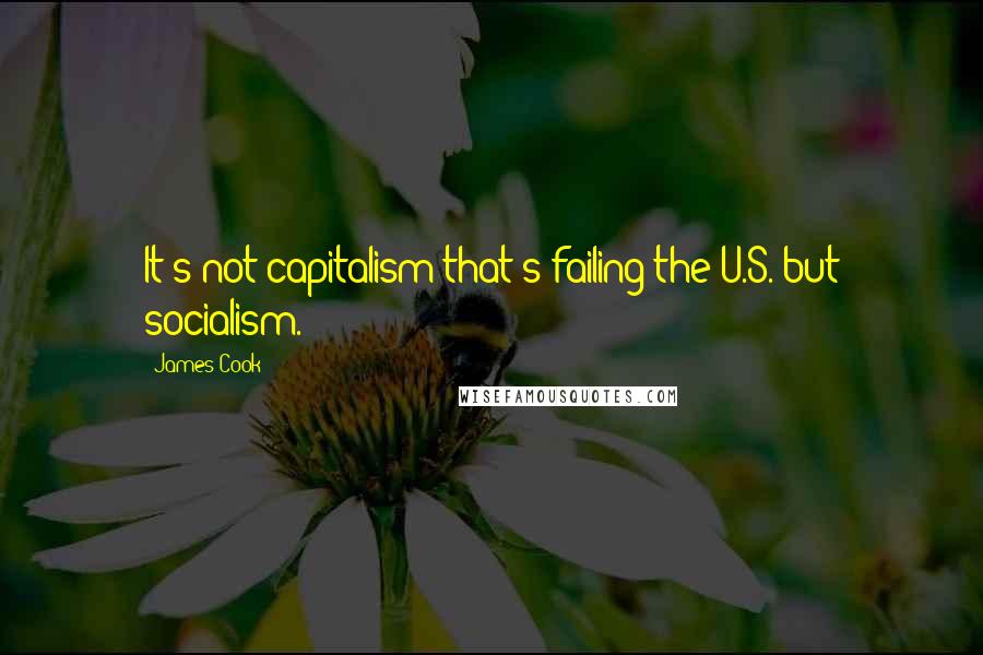James Cook Quotes: It's not capitalism that's failing the U.S. but socialism.