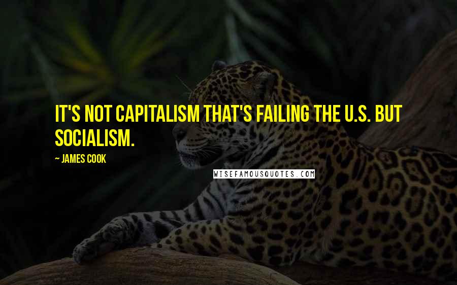James Cook Quotes: It's not capitalism that's failing the U.S. but socialism.