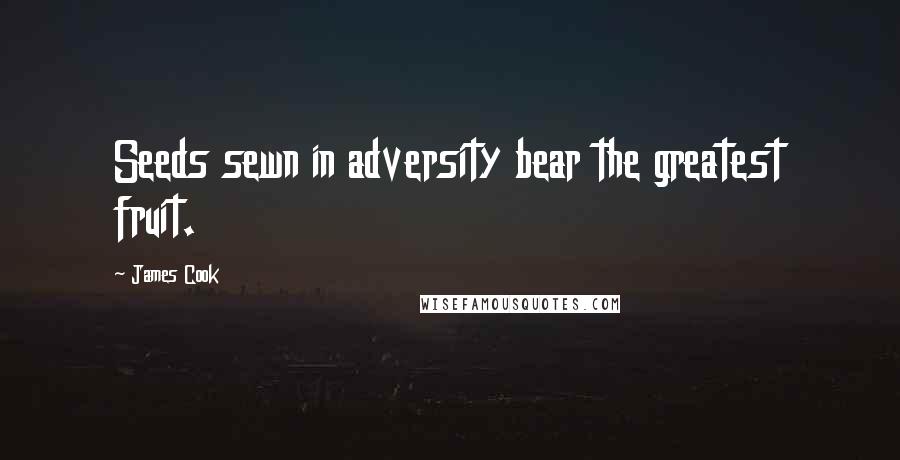 James Cook Quotes: Seeds sewn in adversity bear the greatest fruit.