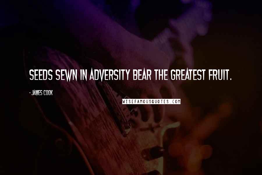 James Cook Quotes: Seeds sewn in adversity bear the greatest fruit.