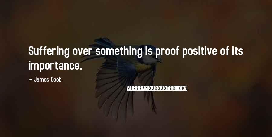 James Cook Quotes: Suffering over something is proof positive of its importance.