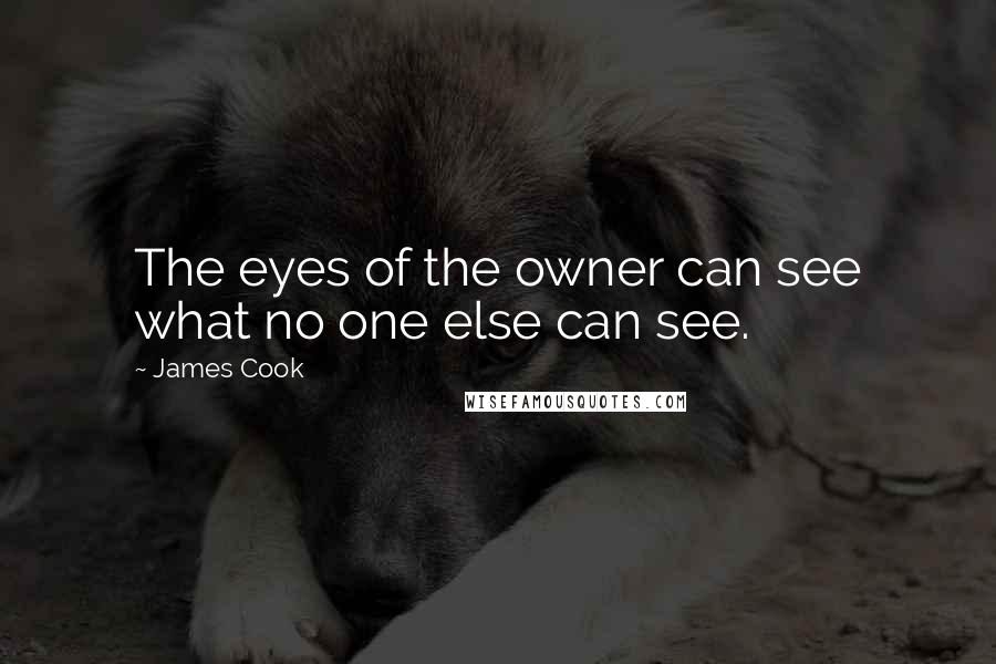 James Cook Quotes: The eyes of the owner can see what no one else can see.