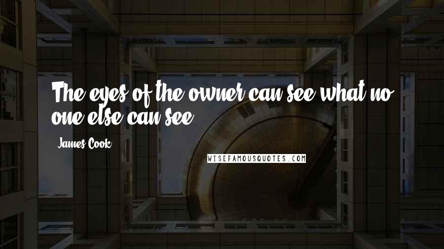 James Cook Quotes: The eyes of the owner can see what no one else can see.