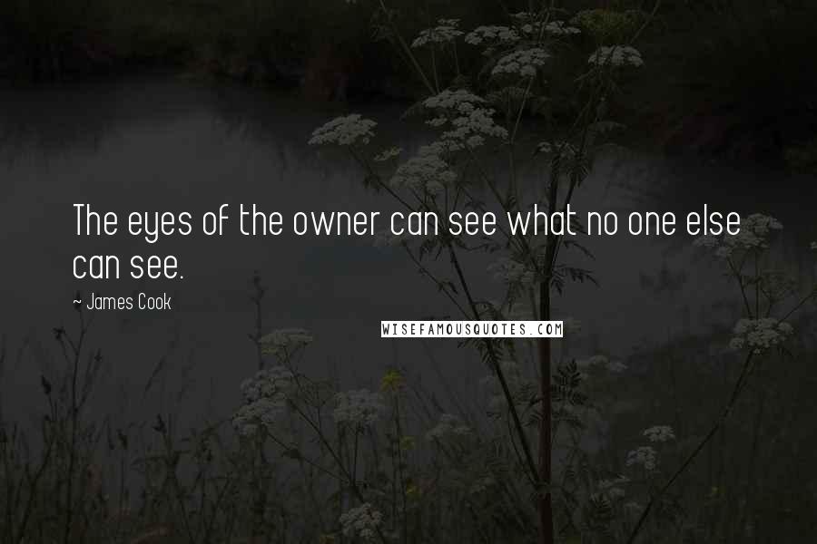 James Cook Quotes: The eyes of the owner can see what no one else can see.