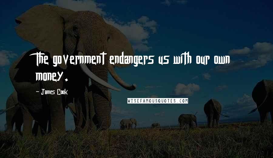 James Cook Quotes: The government endangers us with our own money.