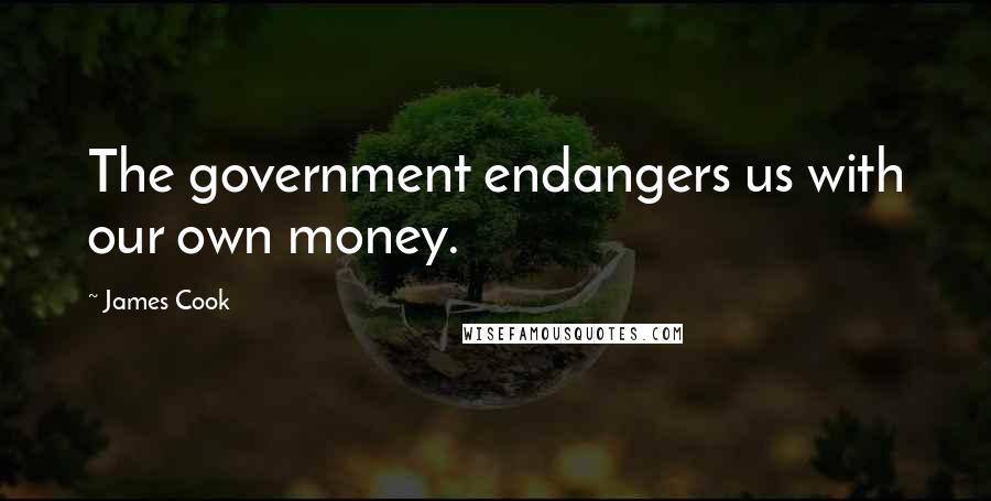 James Cook Quotes: The government endangers us with our own money.