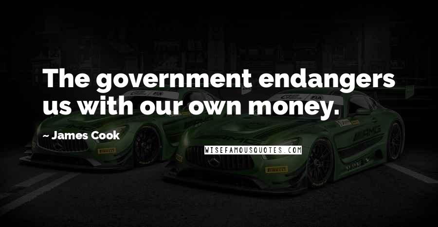 James Cook Quotes: The government endangers us with our own money.