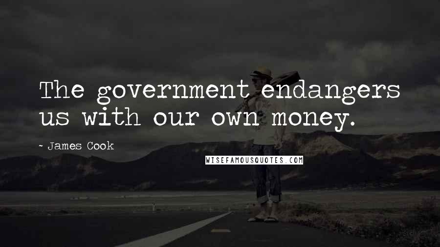 James Cook Quotes: The government endangers us with our own money.