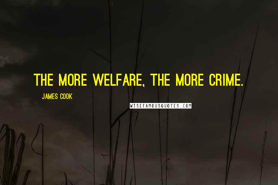 James Cook Quotes: The more welfare, the more crime.