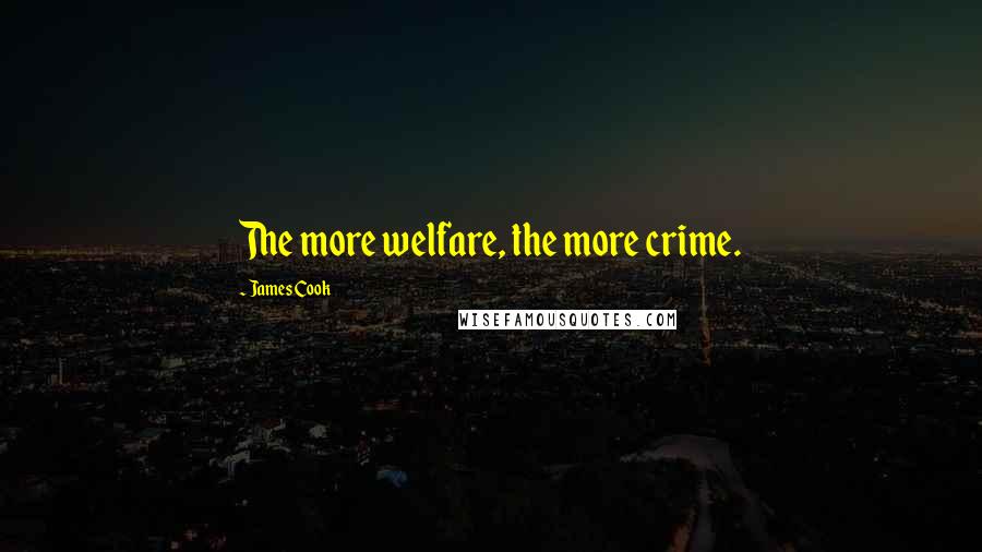 James Cook Quotes: The more welfare, the more crime.
