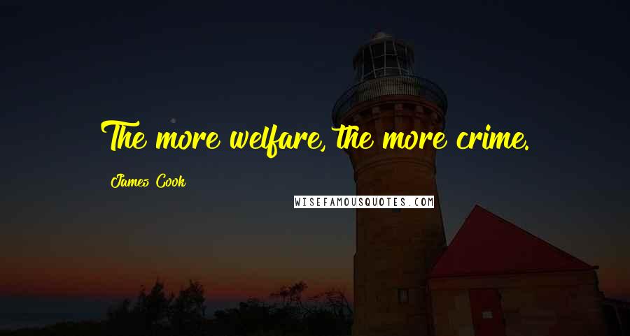 James Cook Quotes: The more welfare, the more crime.