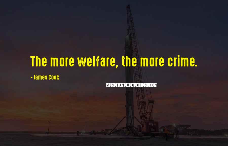 James Cook Quotes: The more welfare, the more crime.