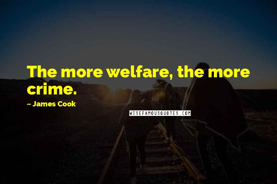James Cook Quotes: The more welfare, the more crime.