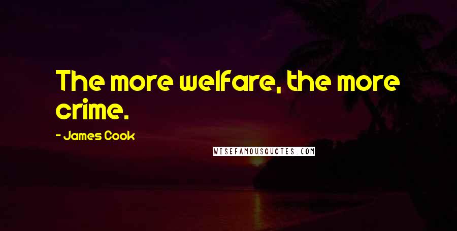 James Cook Quotes: The more welfare, the more crime.