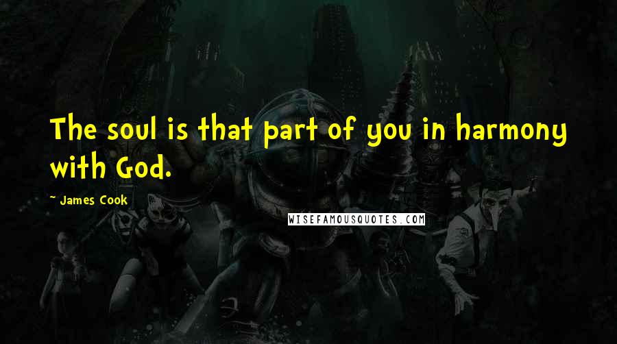 James Cook Quotes: The soul is that part of you in harmony with God.