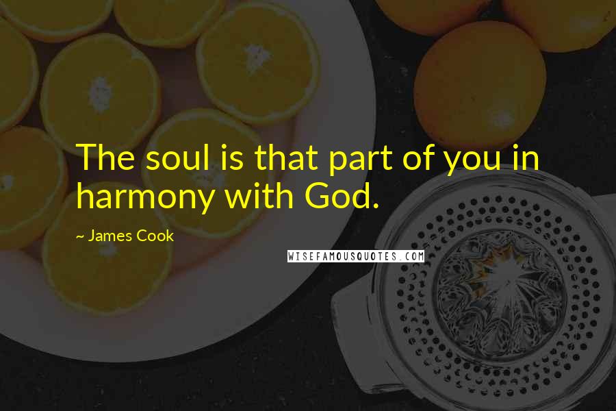 James Cook Quotes: The soul is that part of you in harmony with God.