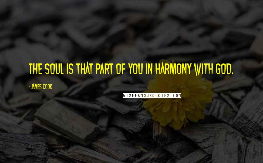 James Cook Quotes: The soul is that part of you in harmony with God.