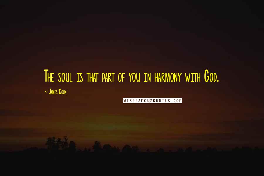 James Cook Quotes: The soul is that part of you in harmony with God.