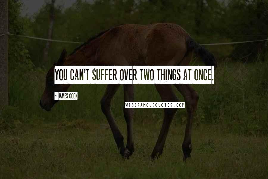 James Cook Quotes: You can't suffer over two things at once.