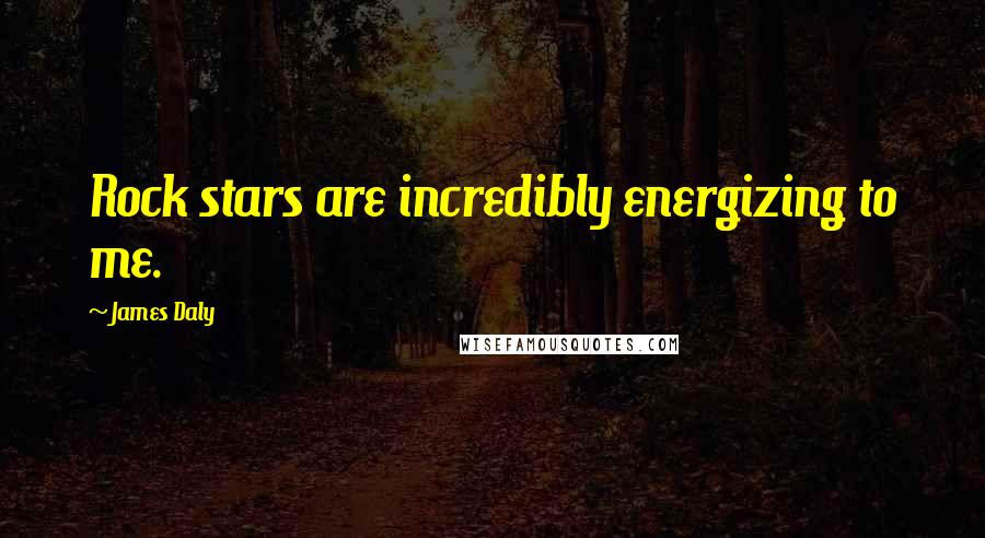 James Daly Quotes: Rock stars are incredibly energizing to me.