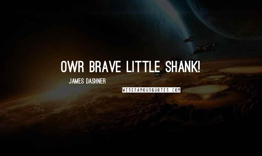 James Dashner Quotes: Owr brave little shank!