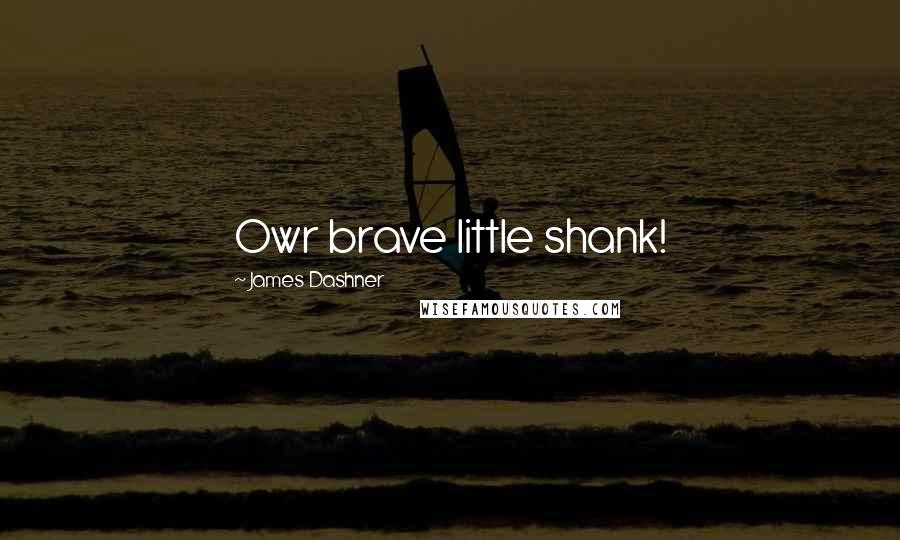 James Dashner Quotes: Owr brave little shank!