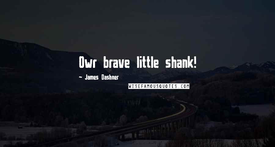 James Dashner Quotes: Owr brave little shank!