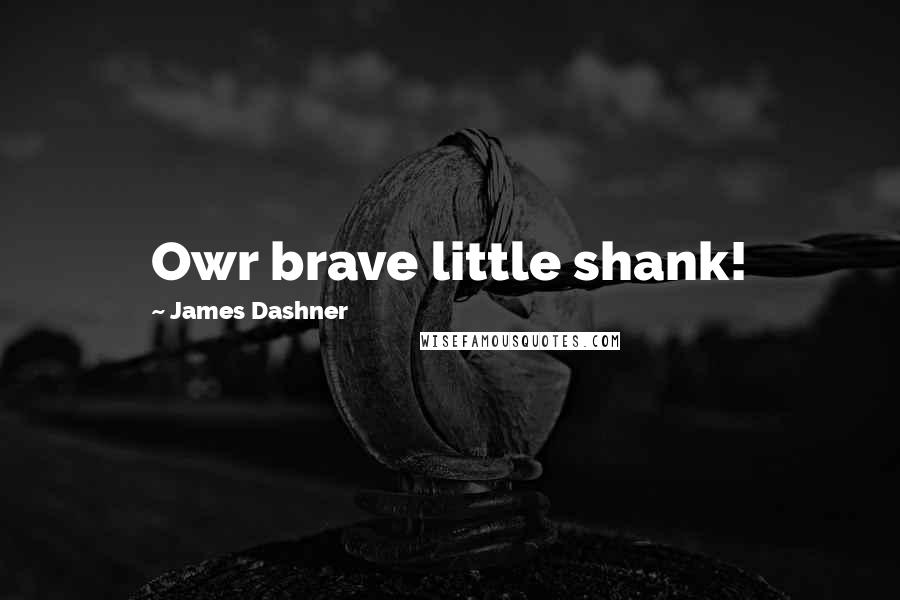 James Dashner Quotes: Owr brave little shank!