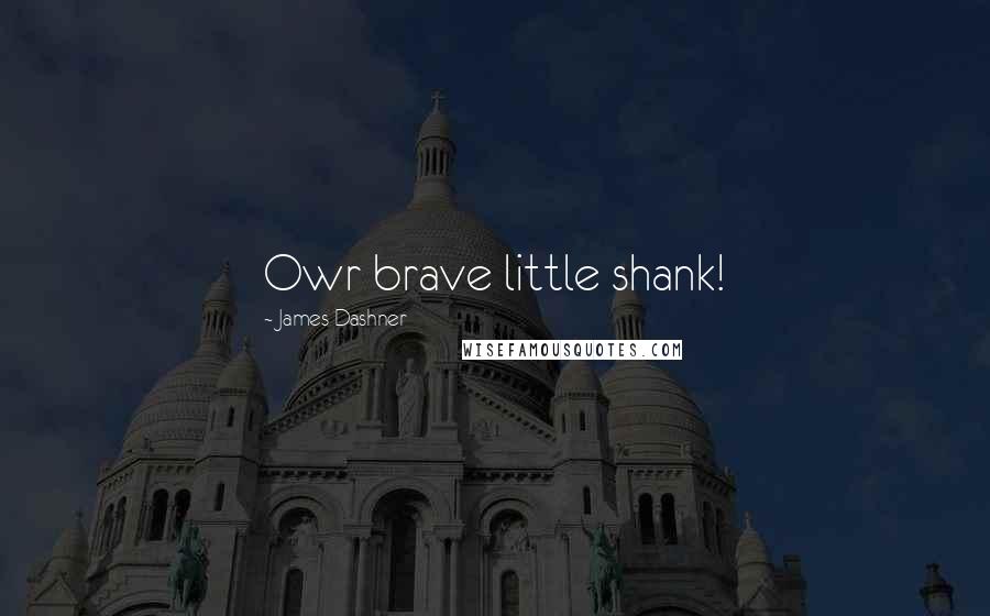 James Dashner Quotes: Owr brave little shank!