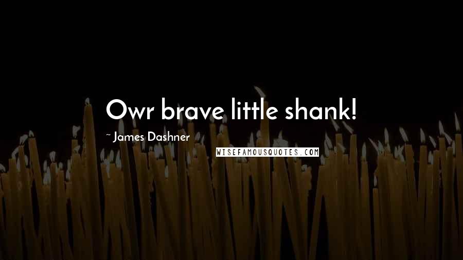 James Dashner Quotes: Owr brave little shank!