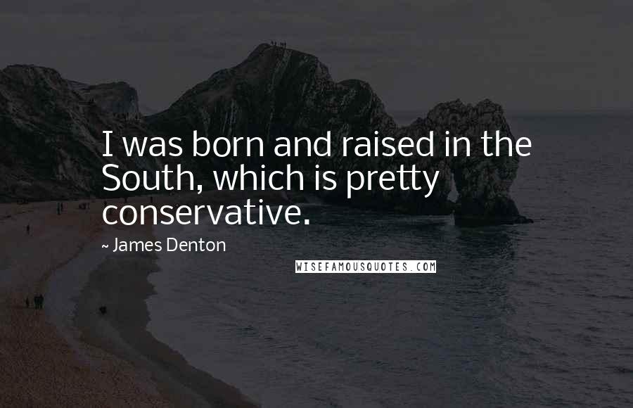 James Denton Quotes: I was born and raised in the South, which is pretty conservative.
