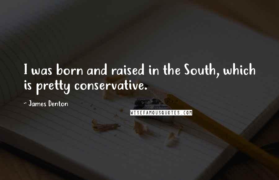 James Denton Quotes: I was born and raised in the South, which is pretty conservative.