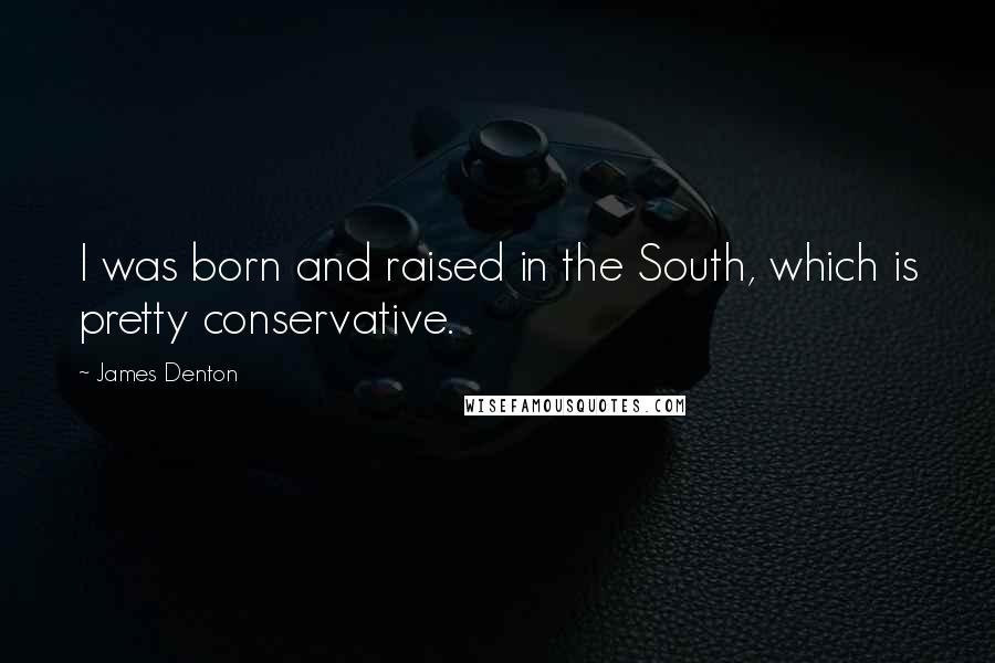 James Denton Quotes: I was born and raised in the South, which is pretty conservative.