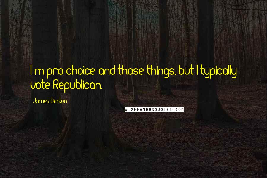 James Denton Quotes: I'm pro-choice and those things, but I typically vote Republican.