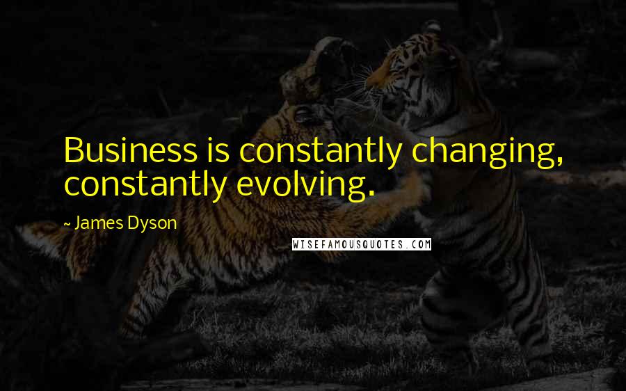 James Dyson Quotes: Business is constantly changing, constantly evolving.
