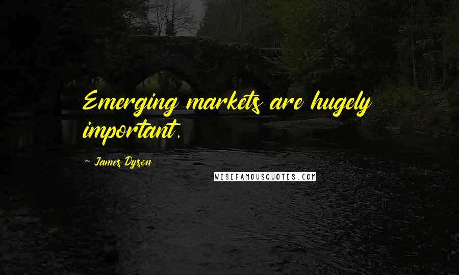 James Dyson Quotes: Emerging markets are hugely important.
