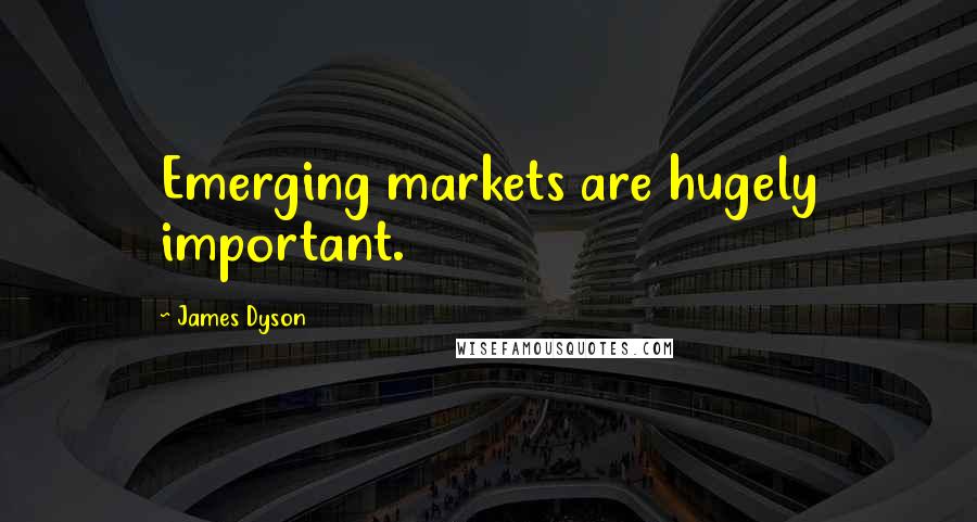 James Dyson Quotes: Emerging markets are hugely important.