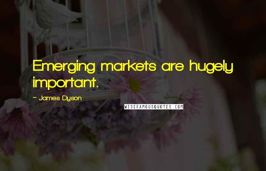 James Dyson Quotes: Emerging markets are hugely important.