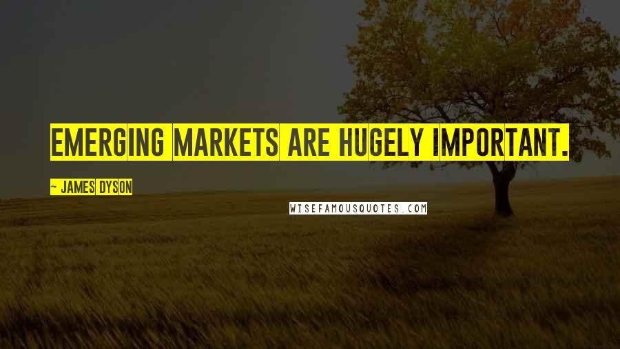 James Dyson Quotes: Emerging markets are hugely important.