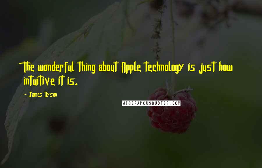 James Dyson Quotes: The wonderful thing about Apple technology is just how intuitive it is.