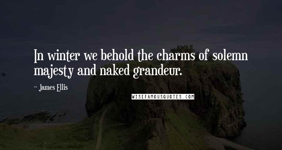 James Ellis Quotes: In winter we behold the charms of solemn majesty and naked grandeur.