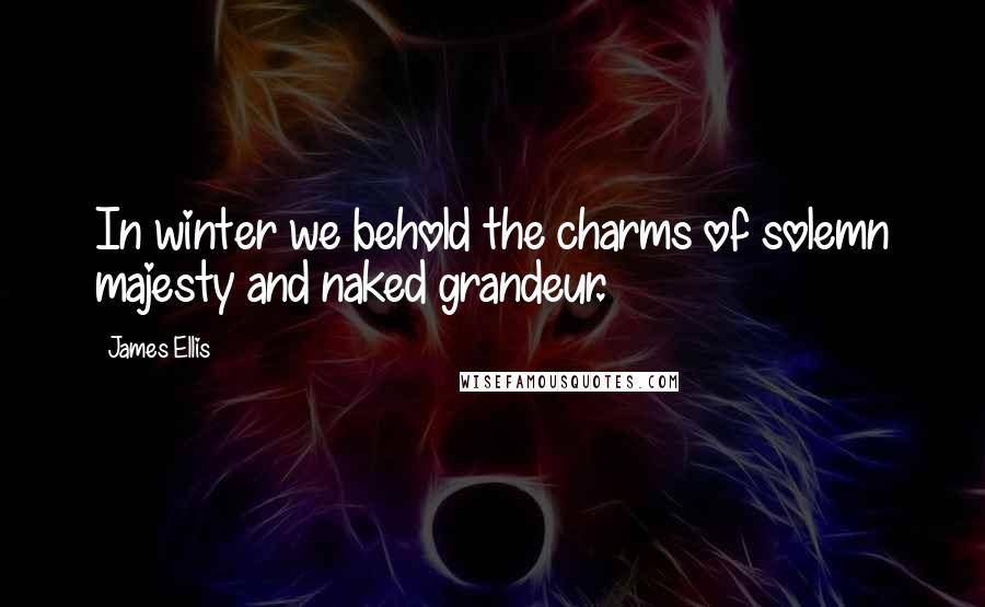 James Ellis Quotes: In winter we behold the charms of solemn majesty and naked grandeur.