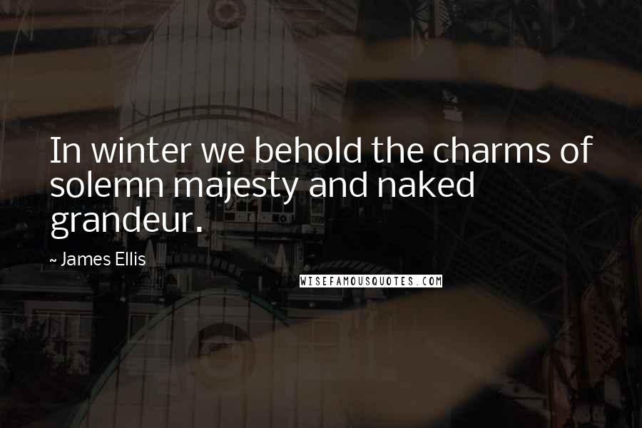James Ellis Quotes: In winter we behold the charms of solemn majesty and naked grandeur.