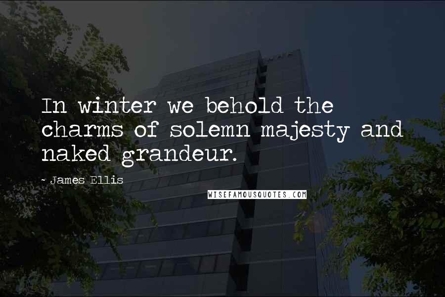 James Ellis Quotes: In winter we behold the charms of solemn majesty and naked grandeur.