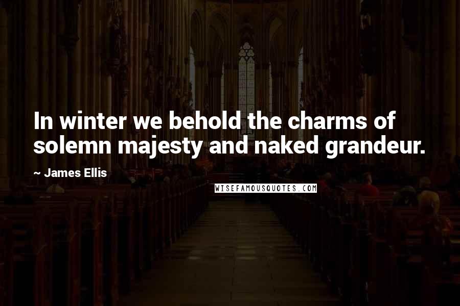 James Ellis Quotes: In winter we behold the charms of solemn majesty and naked grandeur.