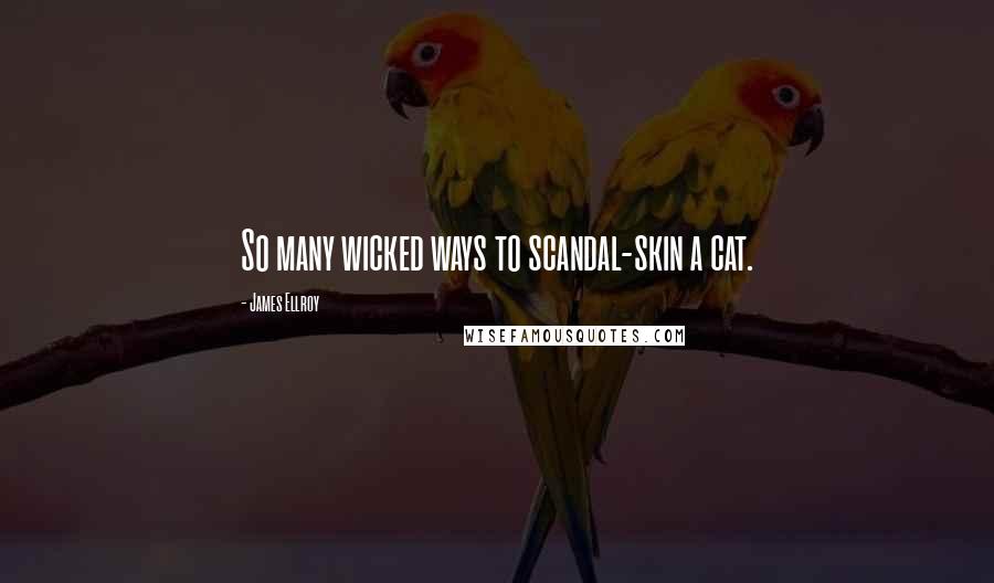 James Ellroy Quotes: So many wicked ways to scandal-skin a cat.