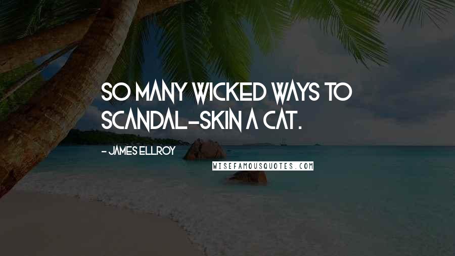 James Ellroy Quotes: So many wicked ways to scandal-skin a cat.