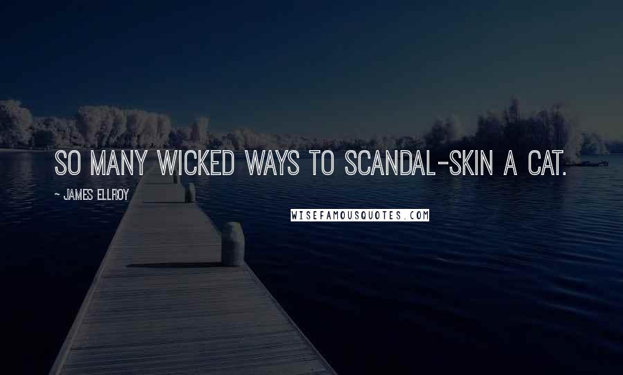 James Ellroy Quotes: So many wicked ways to scandal-skin a cat.